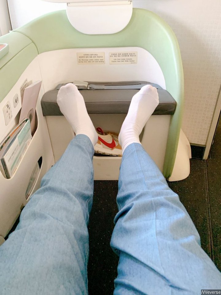 RM Posted Photo of His Legs on Weverse