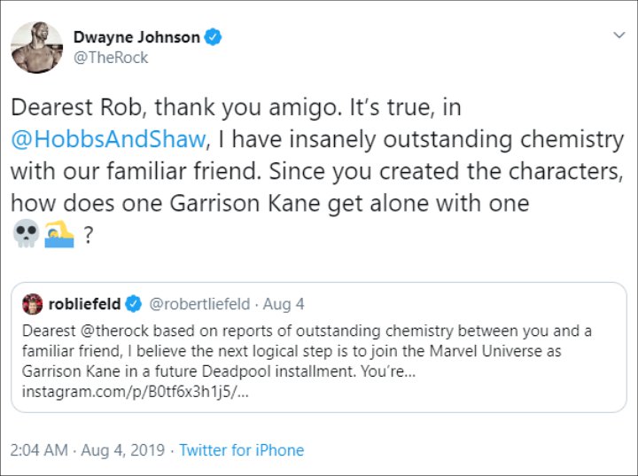 Dwayne 'The Rock' Johnson Responds to Rob Liefeld's Idea of Him Joining 'Deadpool 3'