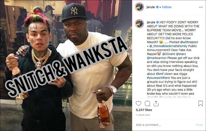 Ja Rule Disses 50 Cent for His Ties to Tekashi 6ix9ine