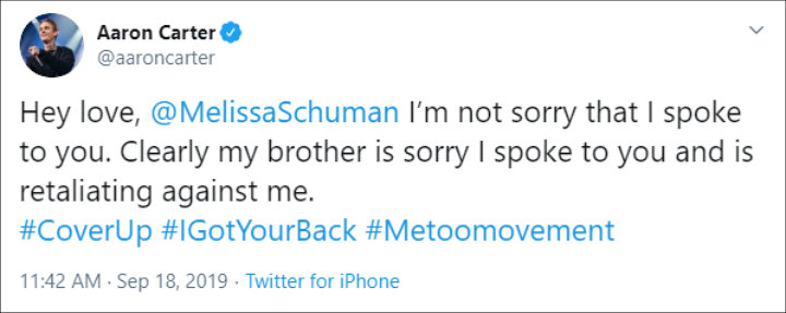 Aaron Carter Denies Brother Nick's Threat Claim