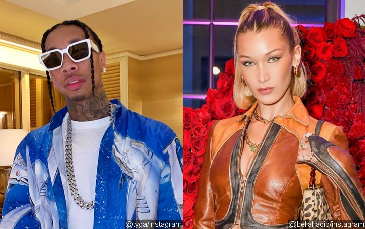 Tyga Spotted Giving Bella Hadid Stink Eye During Paris Fashion Week - See the Pic
