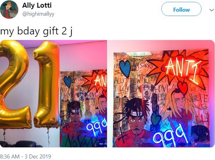 Juice WRLD's girlfriend surprises him with an anime-themed birthday party