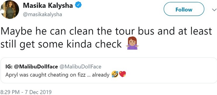 Masika Kalysha disses Lil Fizz