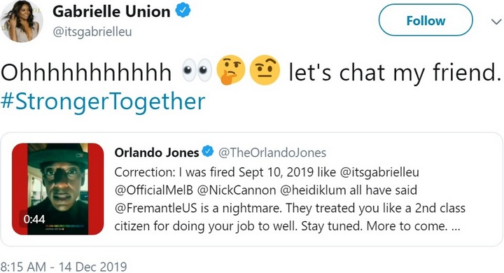 Gabrielle Union reaches out to Orlando Jones