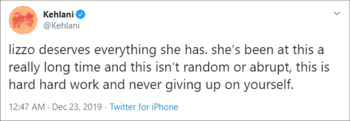 Kehlani Raves About Lizzo.