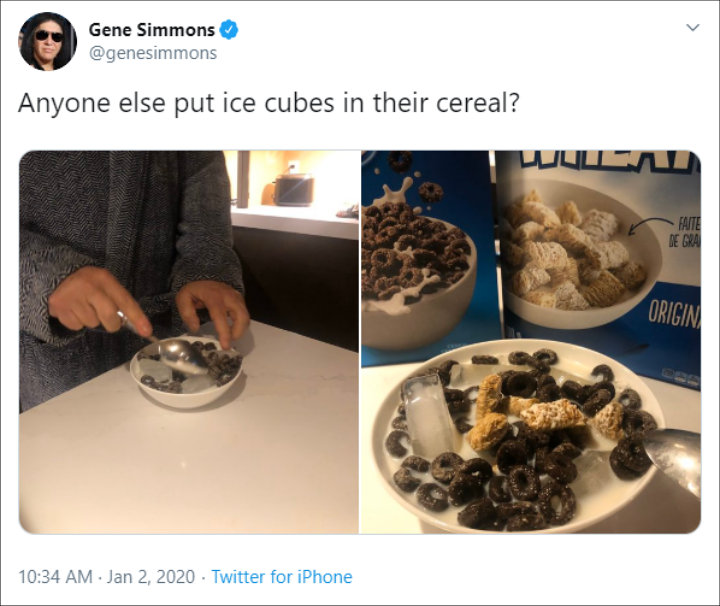 Gene Simmons's unconventional cereal