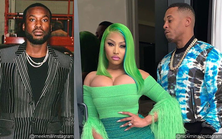 Meek Mill Caught Throwing Shade at Nicki Minaj's Husband