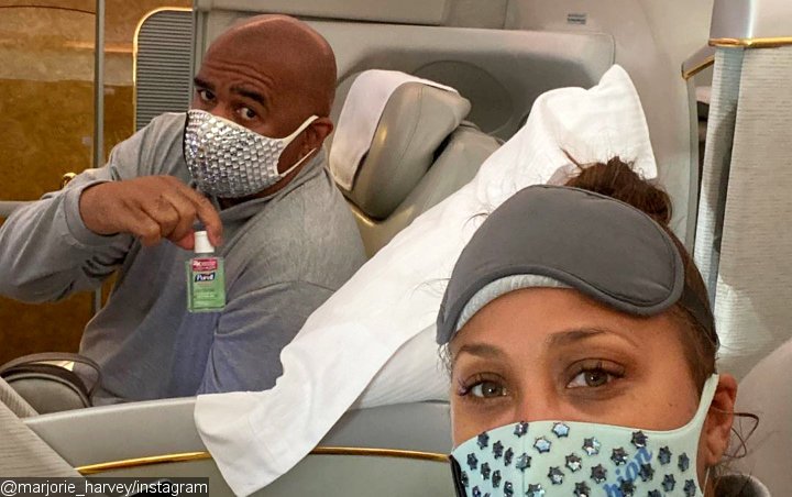 Steve and Marjorie Harvey Wear Diamond Masks While Traveling Amid Coronavirus Outbreak