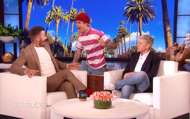 Watch: David Beckham Keeps His Cool When Justin Bieber Tries to Scare Him