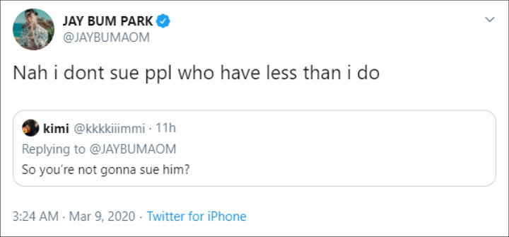 Jay Park talks about the alleged slap
