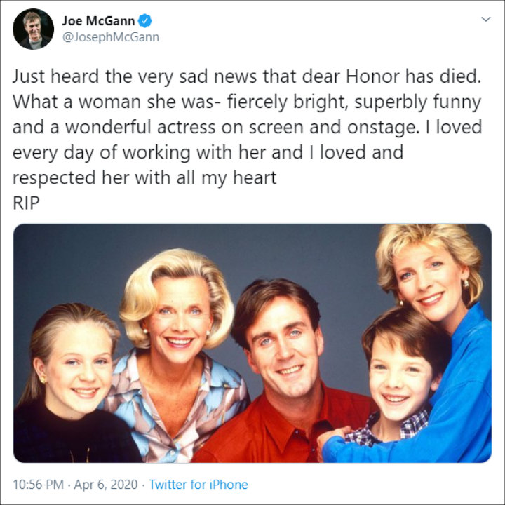 Joe McGann paid tribute to Honor Blackman