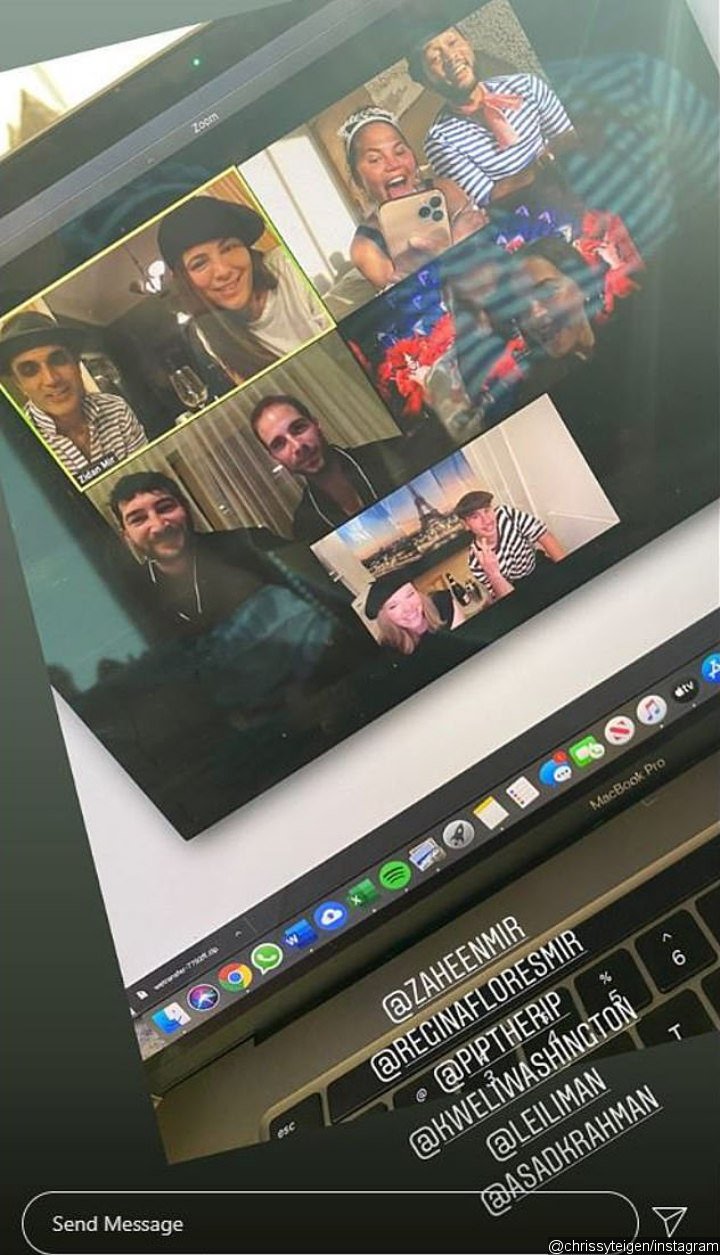 John Legend and Chrissy Teigen's Zoom Call With Birthday Friend