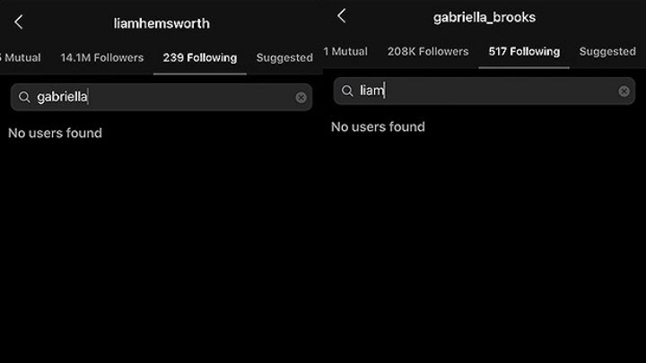 Liam and Gabriella's IG Accounts