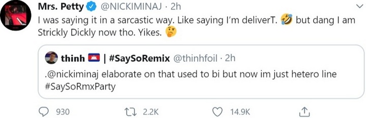 Nicki Minaj clarifies controversial 'Say So' remix lyrics