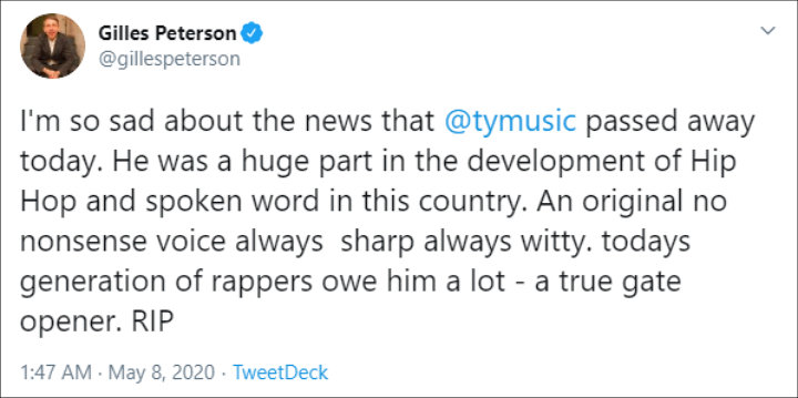 Tribute to Rapper Ty Who Died From Coronavirus Complications