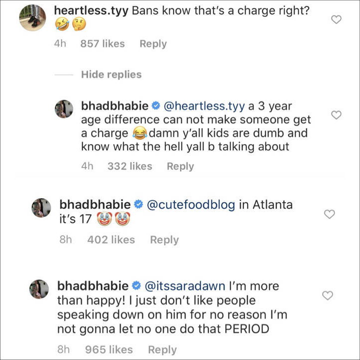 Bhad Bhabie Defends Yung Bans Relationship Amid Fans' Concern