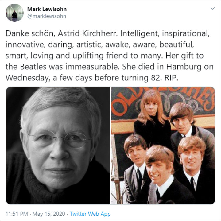 Mark Lewisohn's Tribute Post