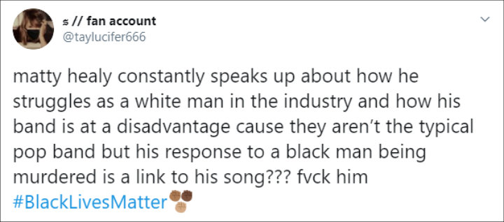 Matty Healy Criticized