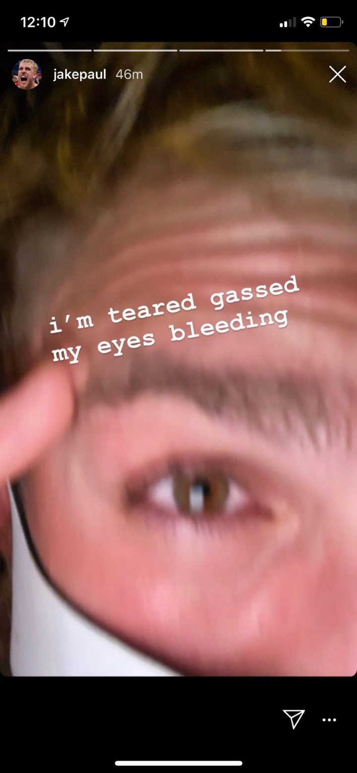Jake Paul claims he joined the protests and got gasse