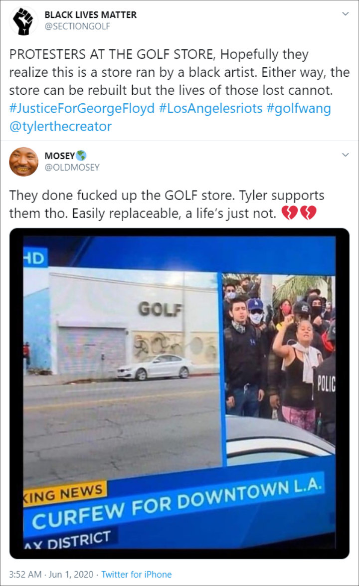 Tyler, the Creator's Store Damaged