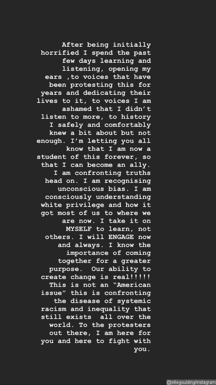 Ellie Goulding's IG Story