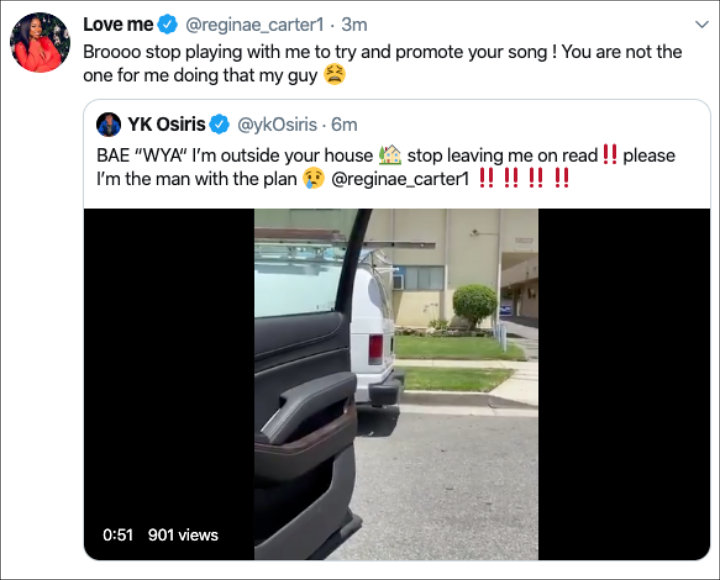YK Osiris Shoots His Shot at Reginae Carter