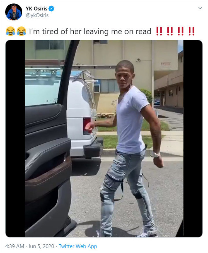 YK Osiris Reposts His Video