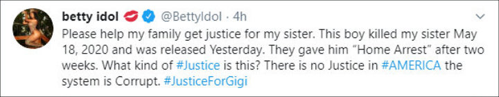 Betty Idol's Twitter Post 01