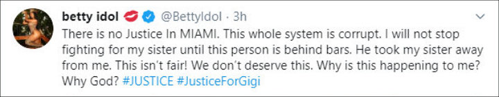 Betty Idol's Twitter Post 03