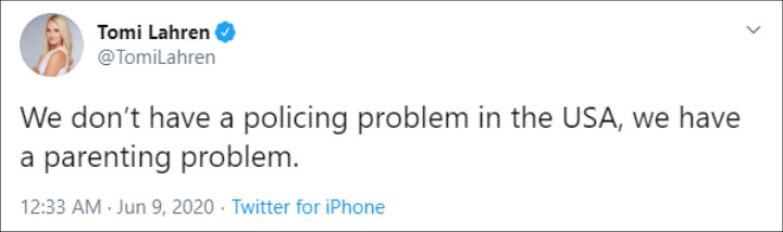 Tomi Lahren Blames Parents for Policing Problems