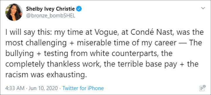 Vogue Employee Called Out the Company