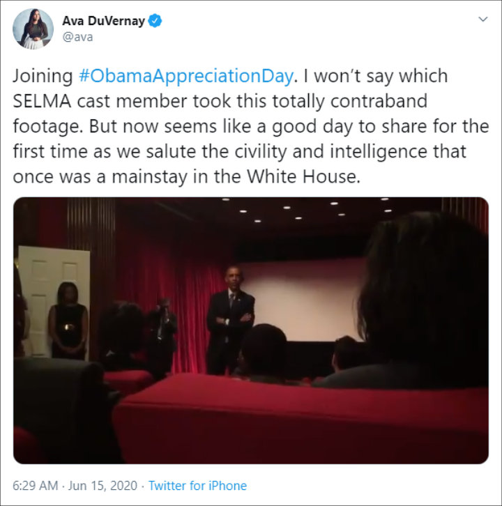 Ava DuVernay's Twitter Post