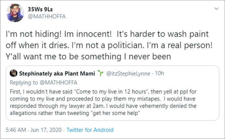 Math Hoffa Responds to Queen KeeKee Rape Allegation