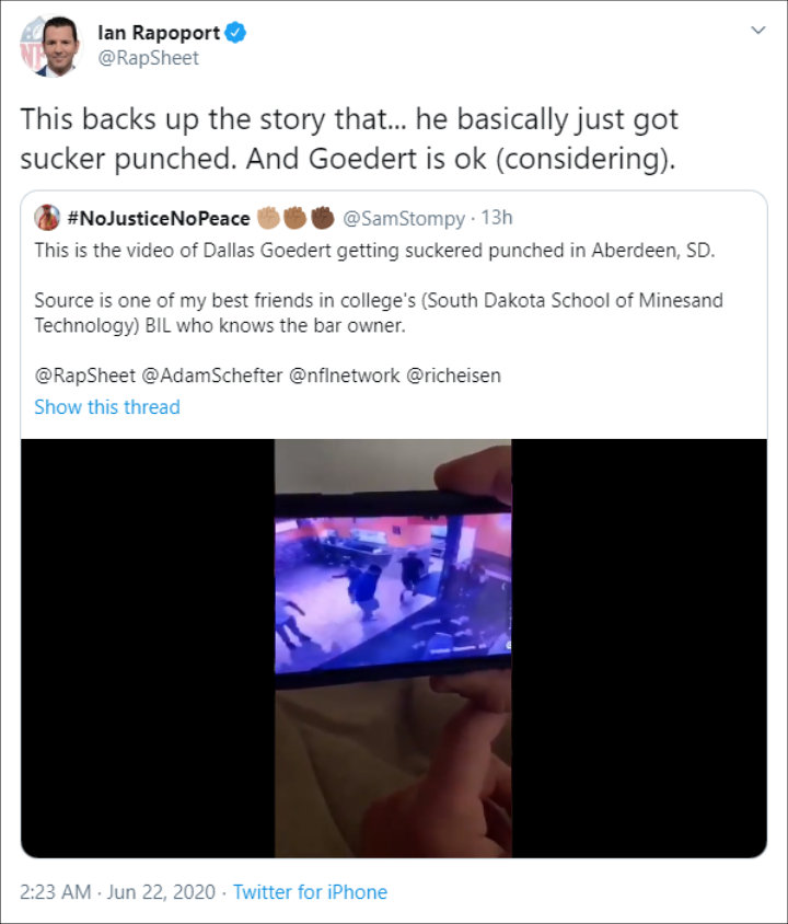 Ian Rapoport's Twitter Post