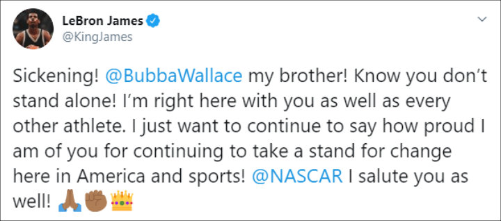 LeBron James' Twitter Post
