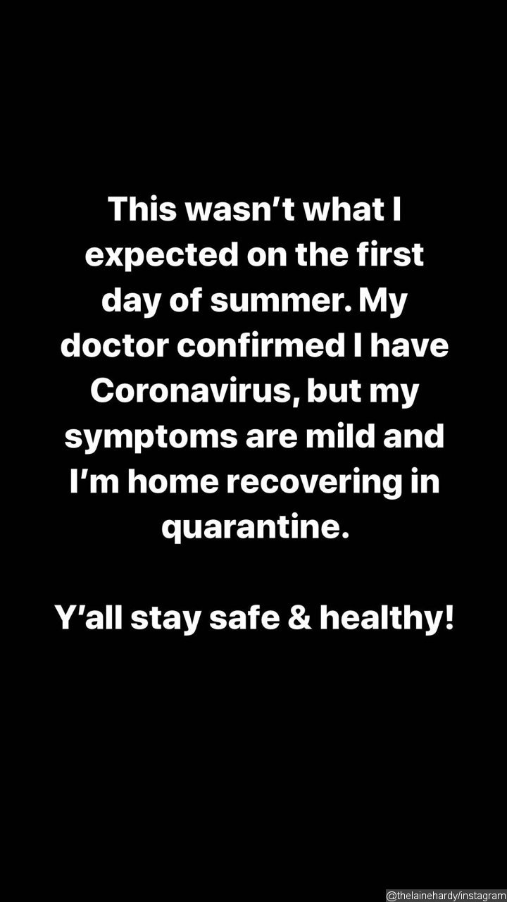 Laine Hardy's IG Story