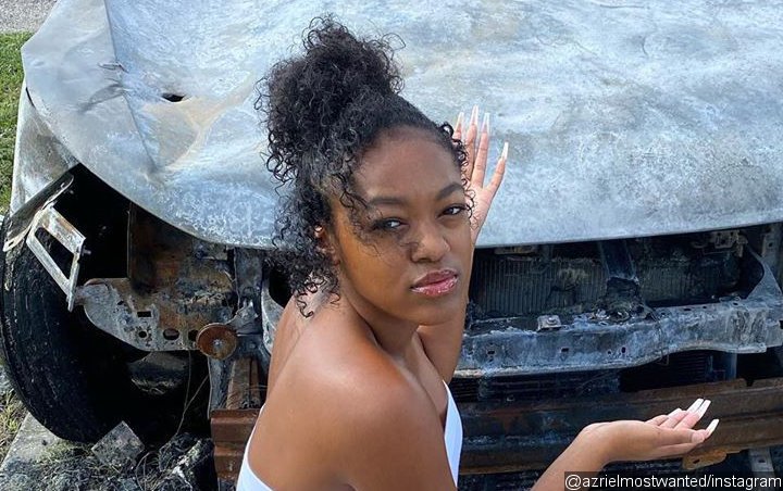 R. Kelly's Ex-GF Azriel Clary Shows Her Burned Car After Arsonists Set It on Fire