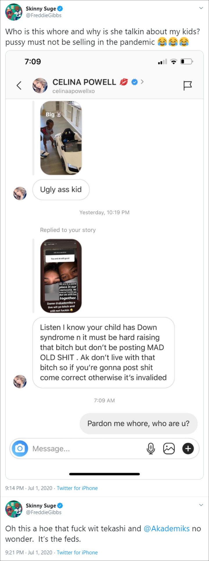 reddie Gibbs exposed Celina Powell