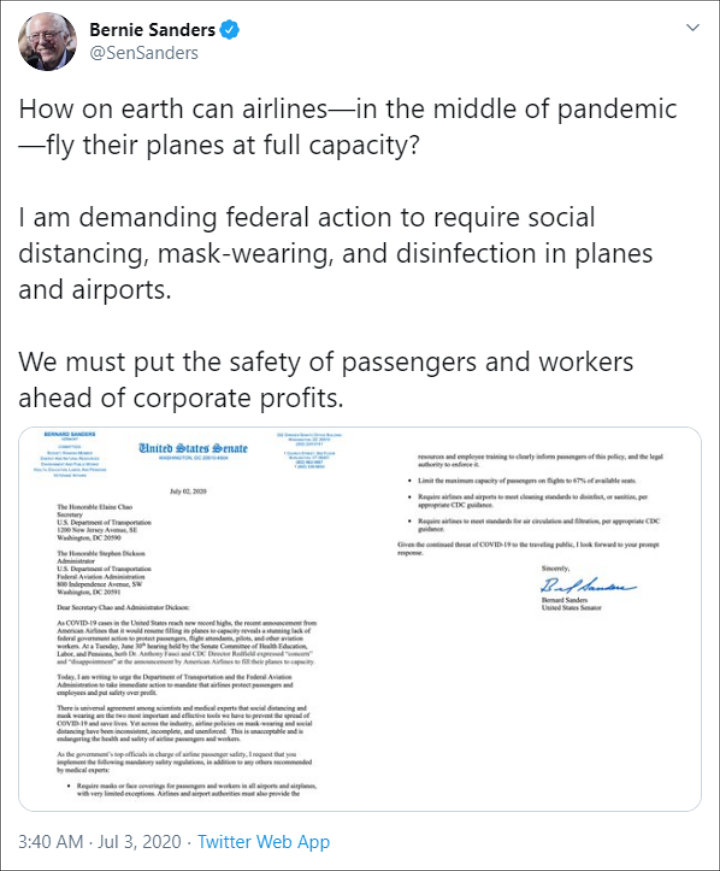 Bernie Sanders weighs in on the matter
