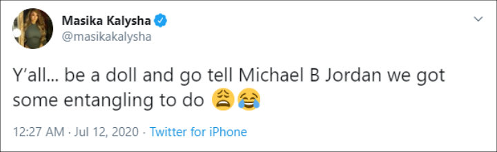 Masika Kalysha shot her shot at Michael B. Jordan