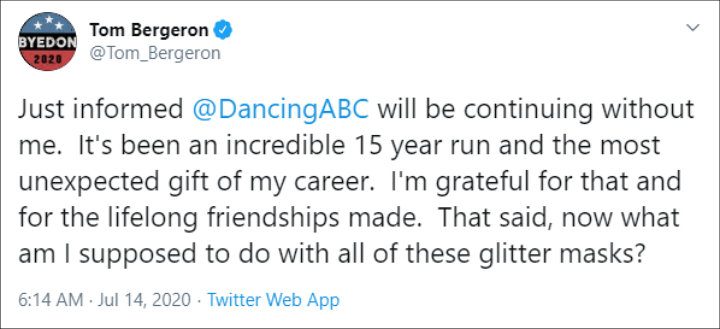 Tom Bergeron announced his exit from 'DWTS'