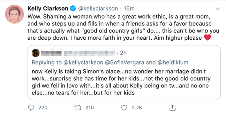 Kelly Clarkson's Tweet