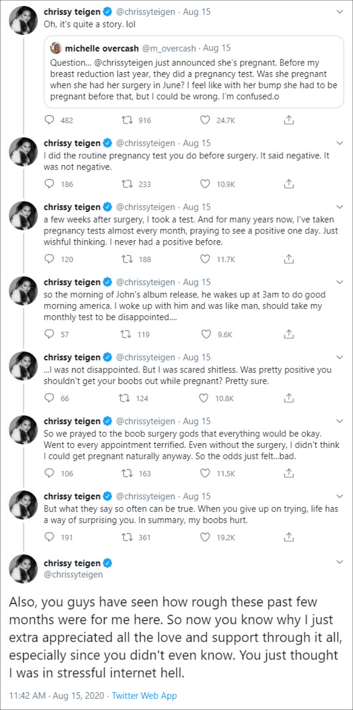 Chrissy Teigen on How She Discovered Her Pregnancy
