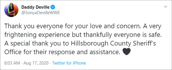 Sonya Deville broke her silence on the incident