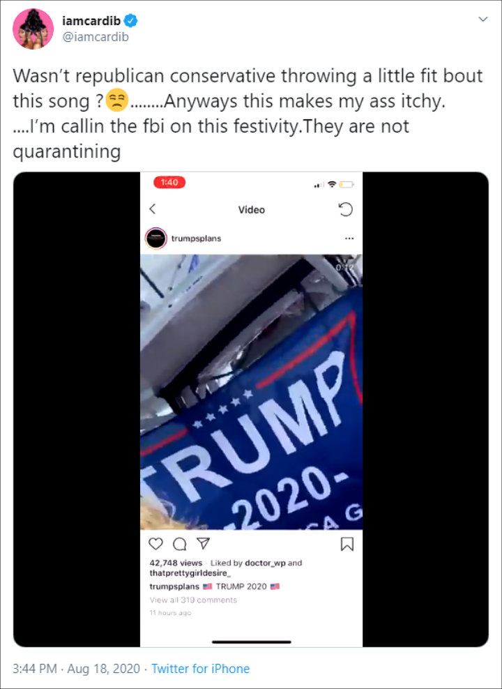Cardi B's Tweet