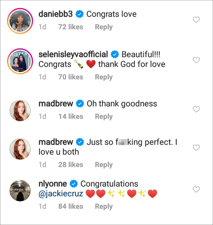 Jackie Cruz's Instagram Post