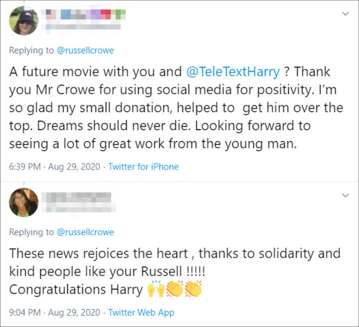 Russell Crowe's Tweet