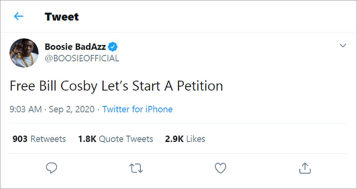 Boosie Badazz's Tweet