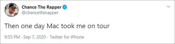 Chance The Rapper's Tweet