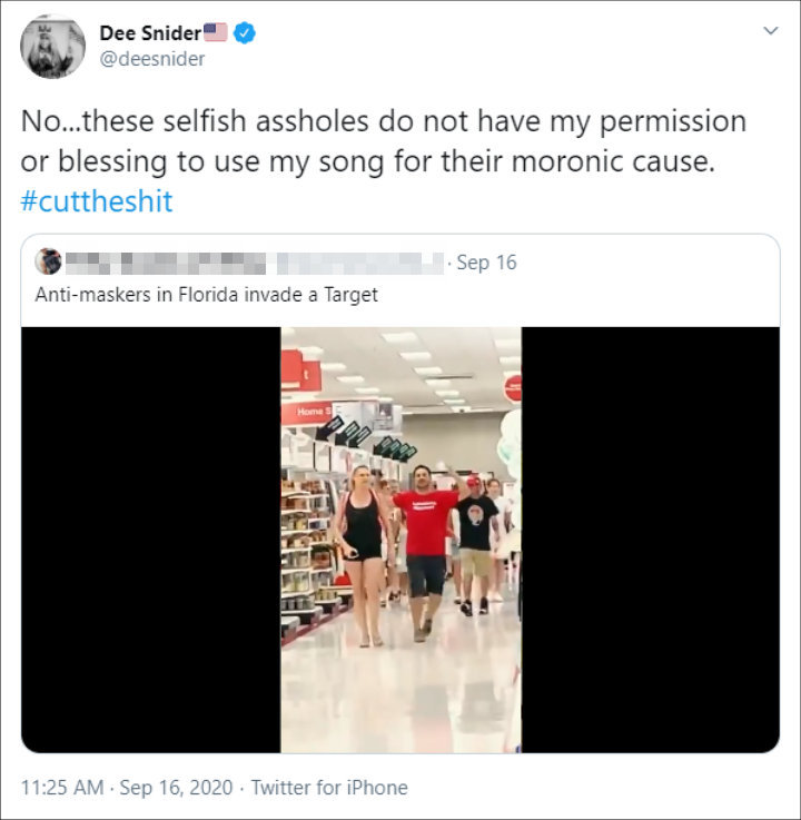 Dee Snider's Tweet